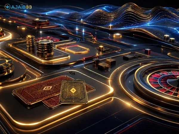 Tampilan beranda ajaib88 dengan navigasi game yang rapi